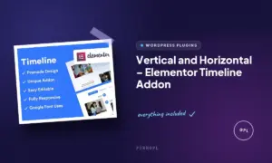 vertical and horizontal elementor timeline addon