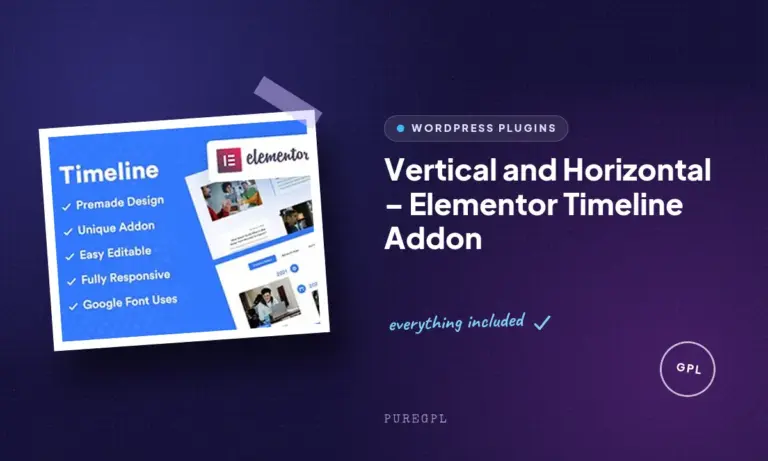 vertical and horizontal elementor timeline addon