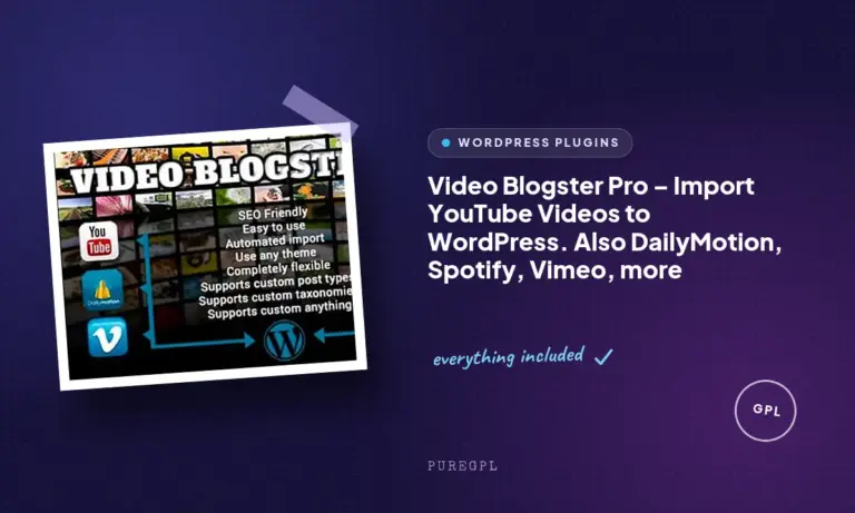 video blogster pro import youtube videos to wordpress also dailymotion spotify vimeo more