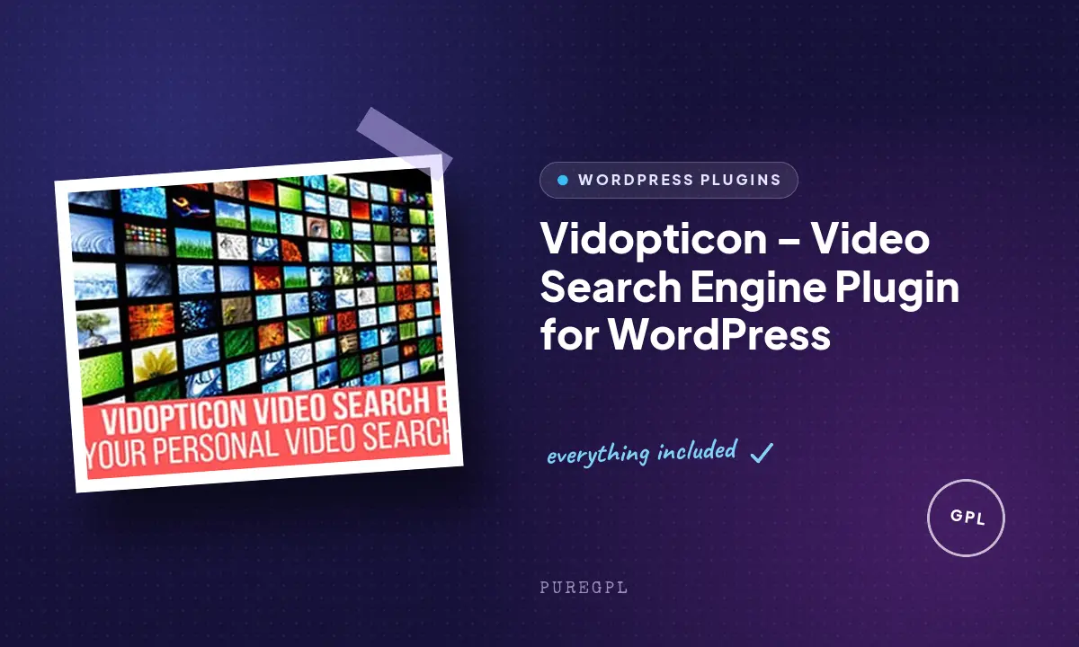 Vidopticon – Video Search Engine Plugin for WordPress