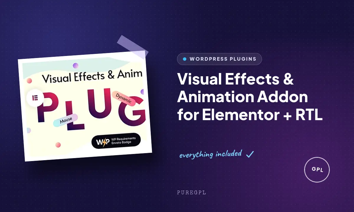 Visual Effects & Animation Addon for Elementor + RTL