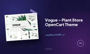 vogue plant store opencart theme