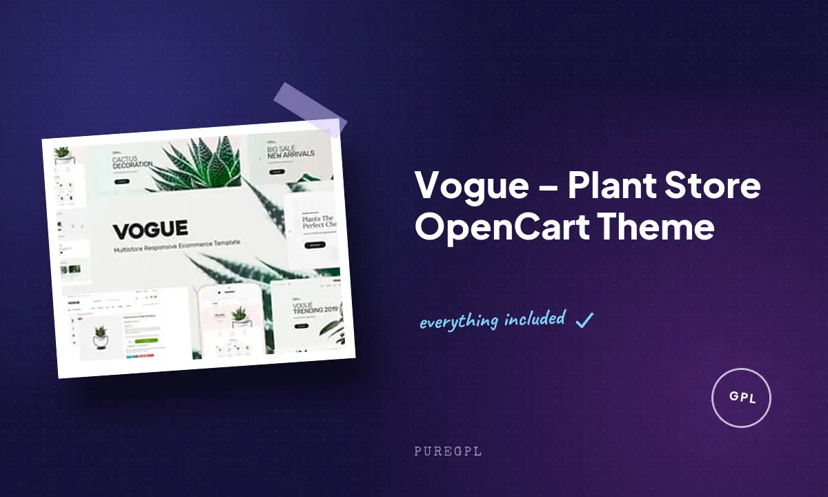 Vogue – Plant Store OpenCart Theme