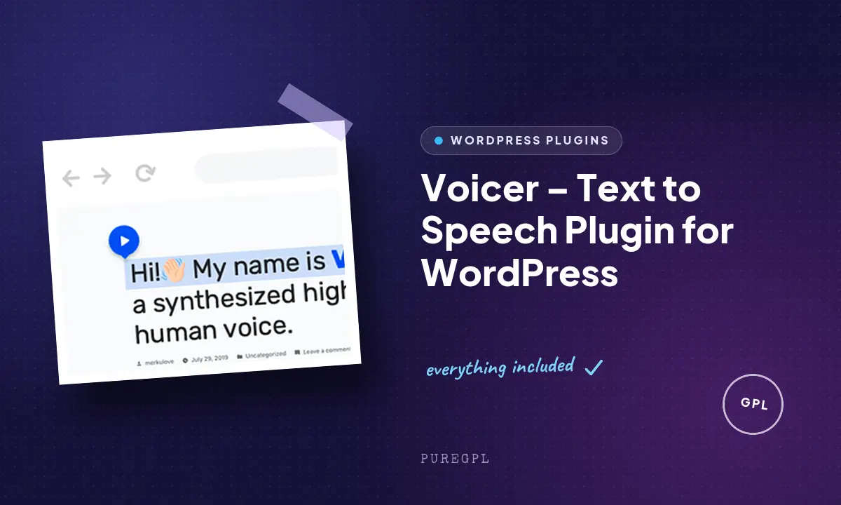 Voicer – Text to Speech Plugin for WordPress