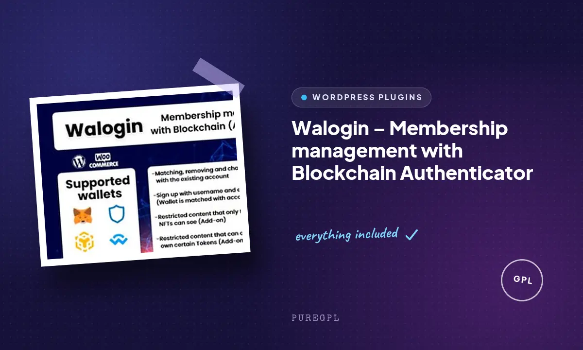 Walogin – Membership management with Blockchain Authenticator
