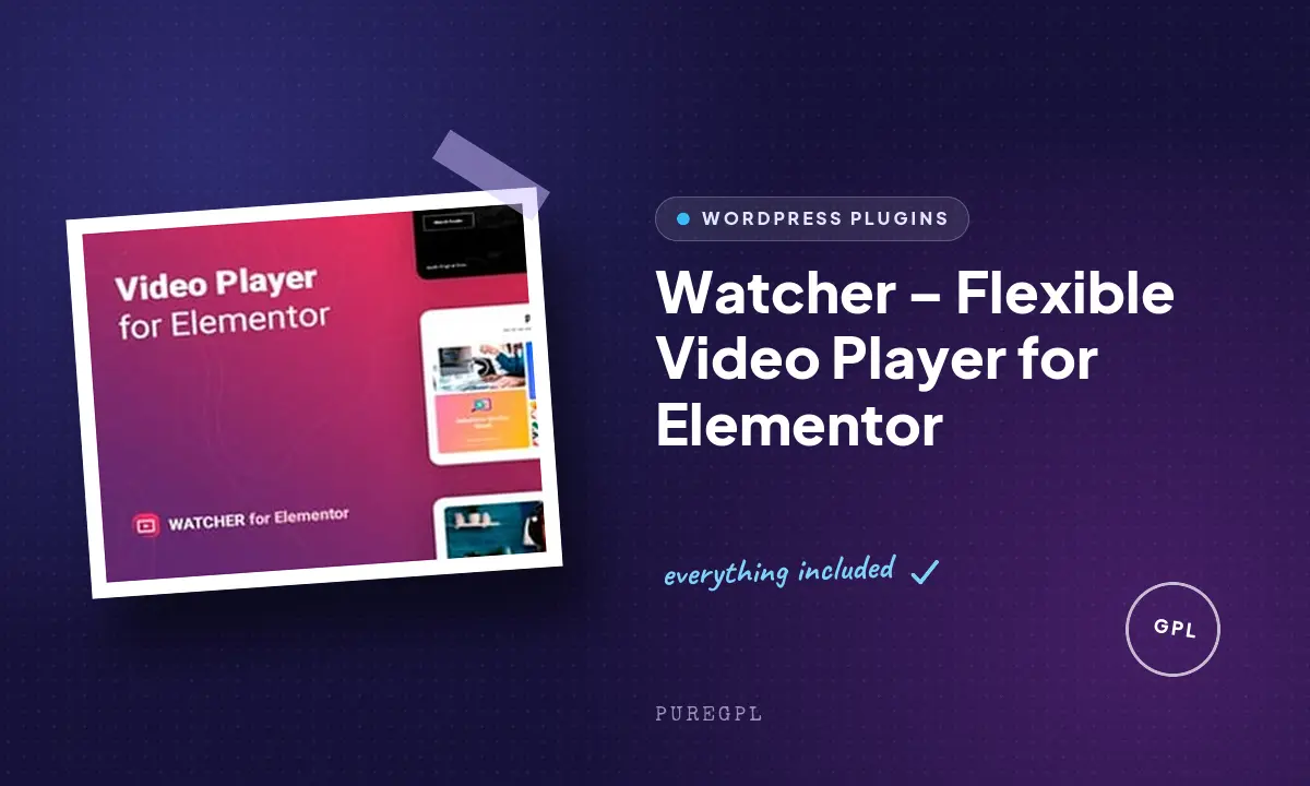 Watcher – Flexible Video Player for Elementor