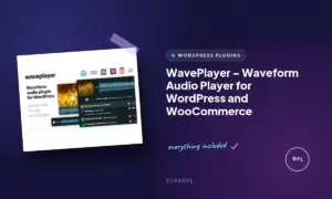 waveplayer waveform audio player for wordpress and woocommerce