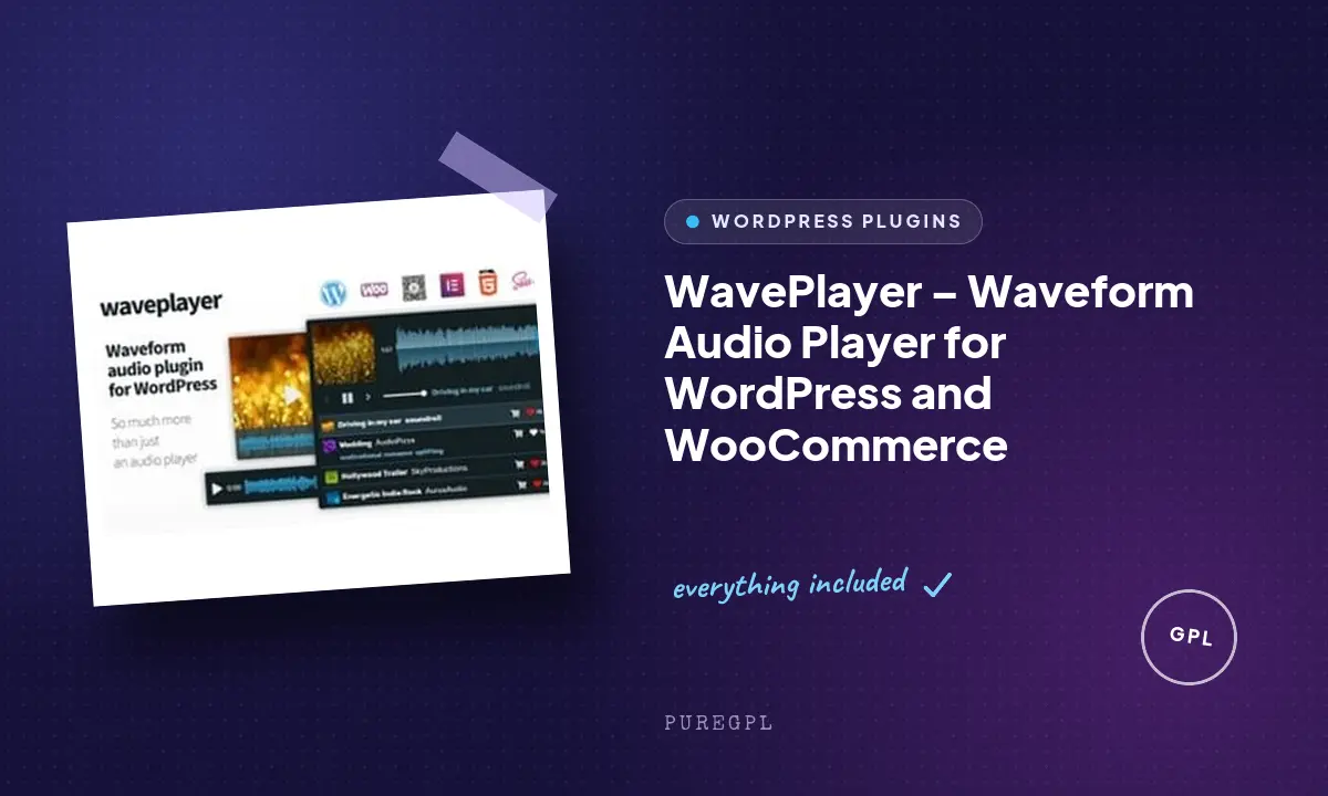 WavePlayer – Waveform Audio Player for WordPress and WooCommerce