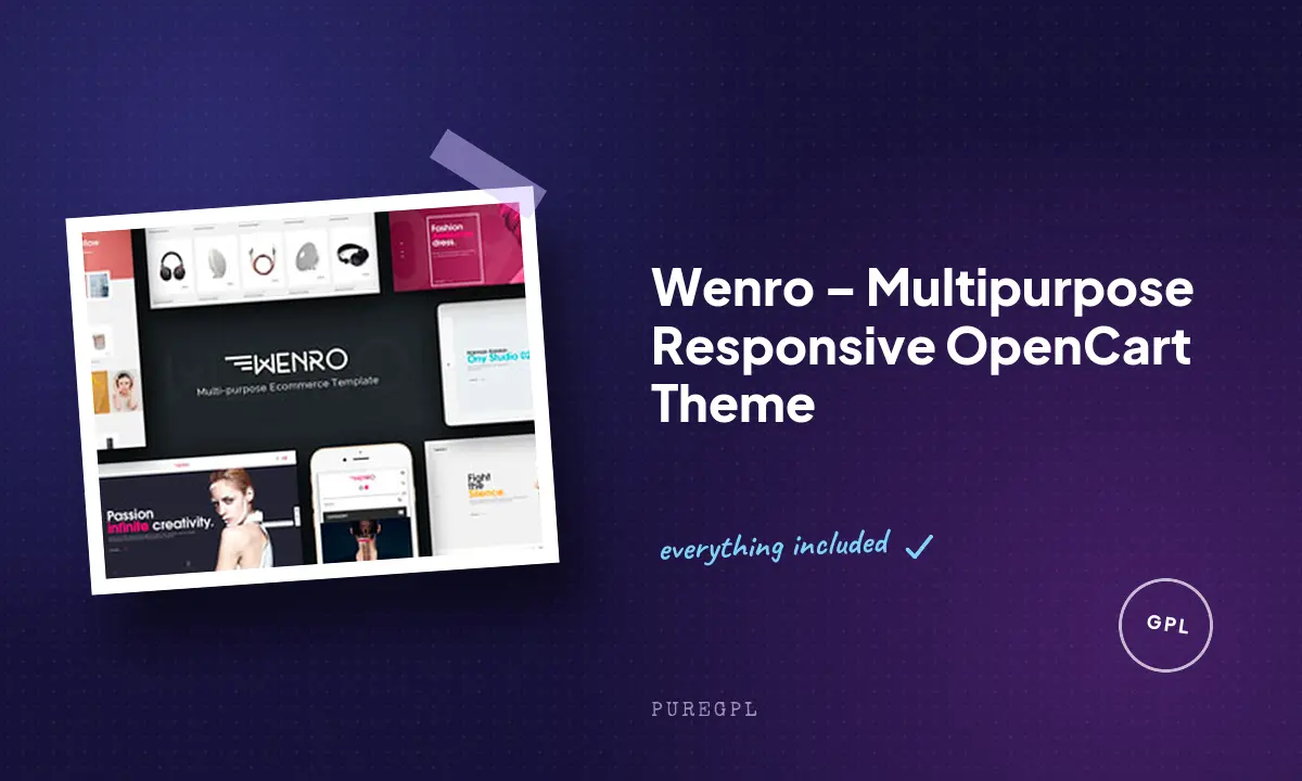 Wenro – Multipurpose Responsive OpenCart Theme