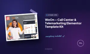 weon call center telemarketing elementor template kit
