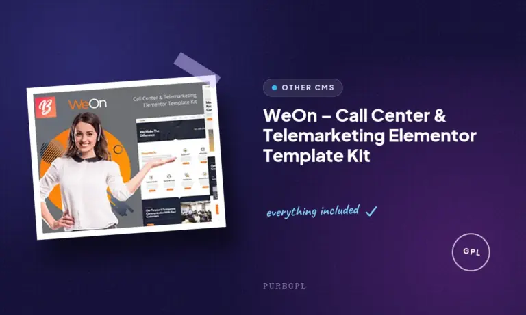 weon call center telemarketing elementor template kit