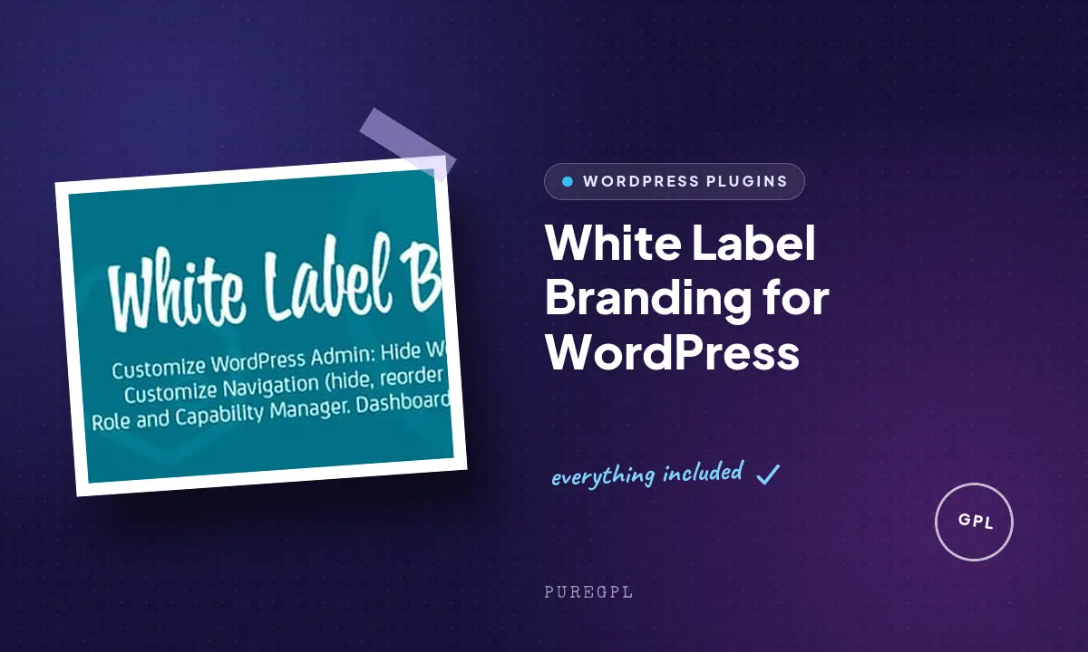 White Label Branding for WordPress