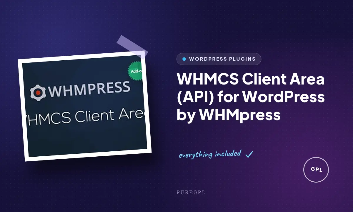 WHMCS Client Area (API) for WordPress by WHMpress