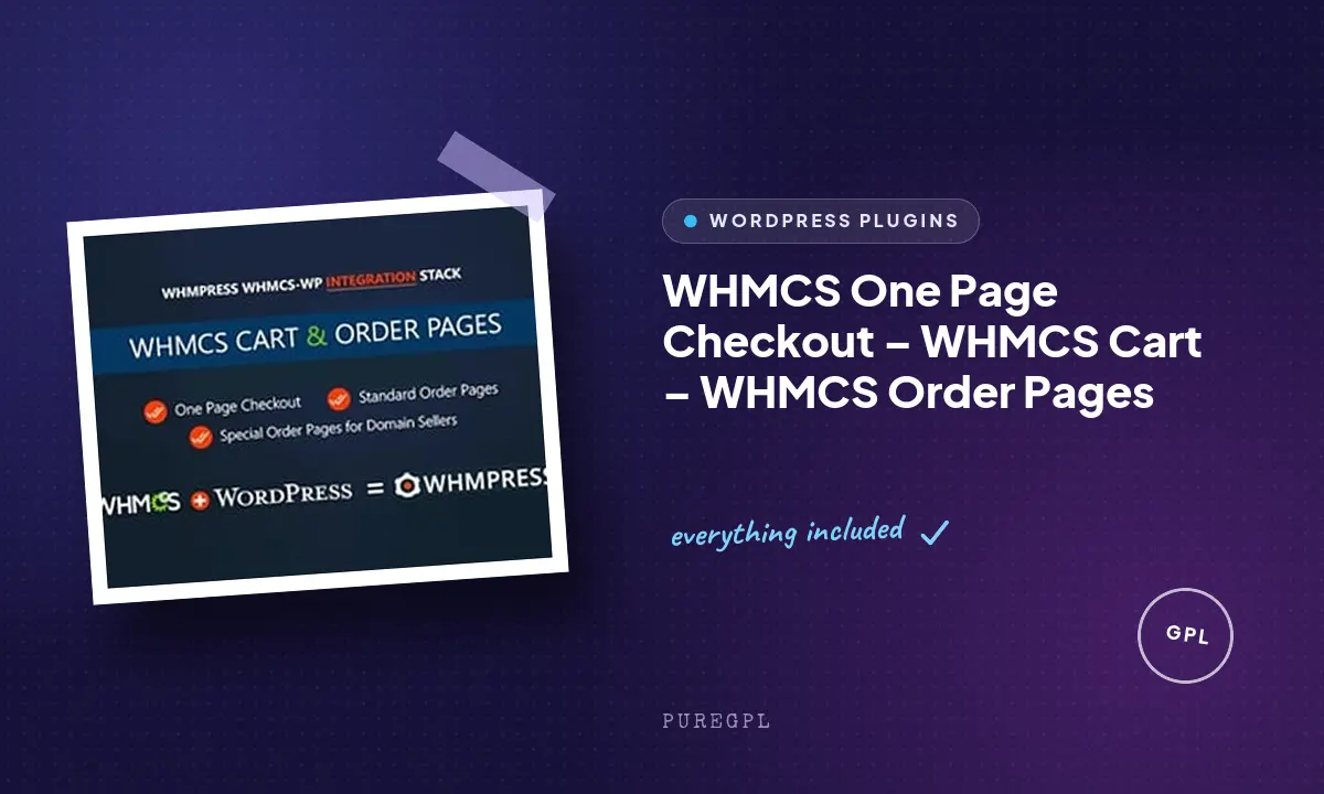 WHMCS One Page Checkout – WHMCS Cart – WHMCS Order Pages