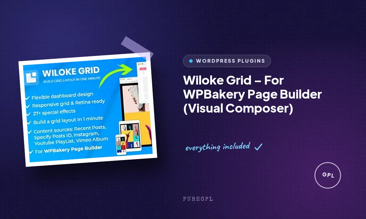 Wiloke Grid – For WPBakery Page Builder (Visual Composer)