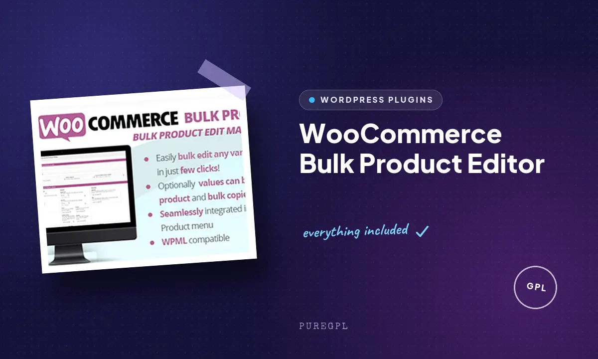 WooCommerce Bulk Product Editor