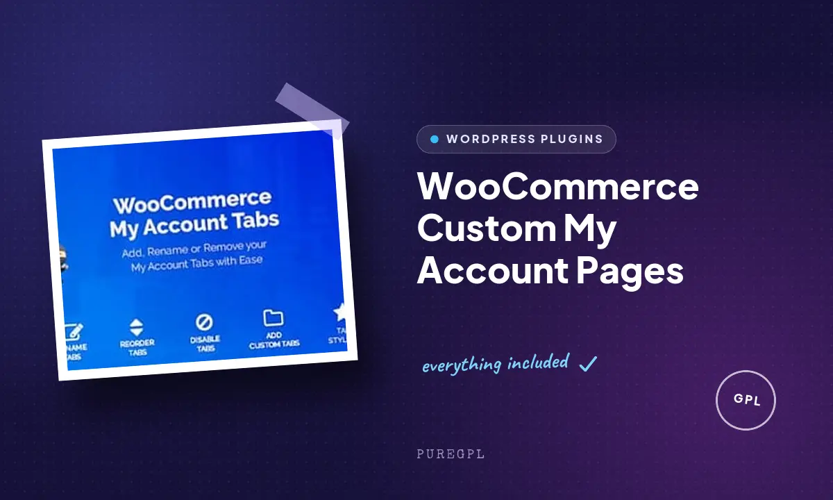 WooCommerce Custom My Account Pages