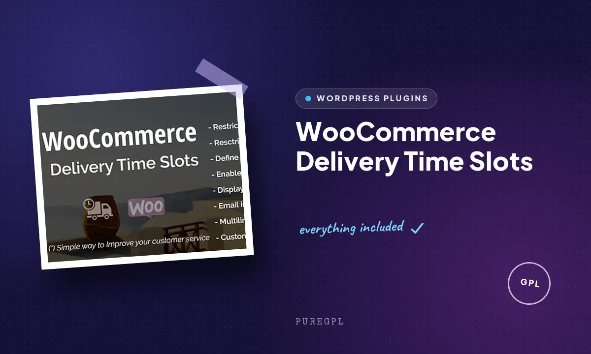 WooCommerce Delivery Time Slots