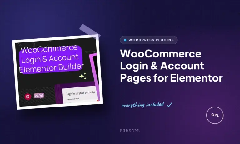 woocommerce login account pages for elementor