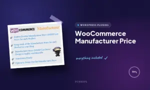 woocommerce manufacturer price