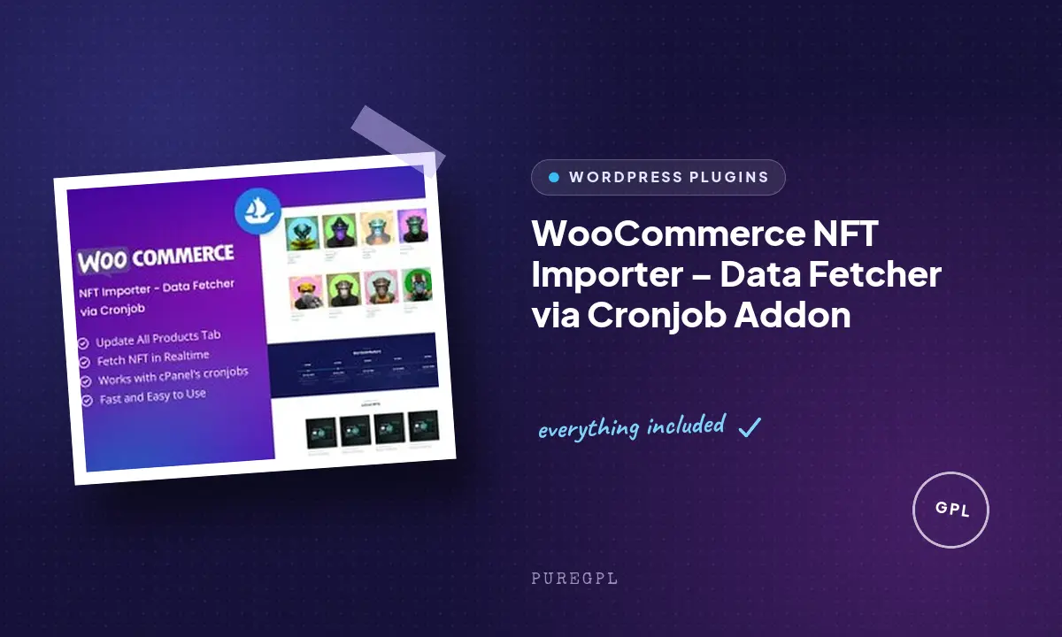 WooCommerce NFT Importer – Data Fetcher via Cronjob Addon