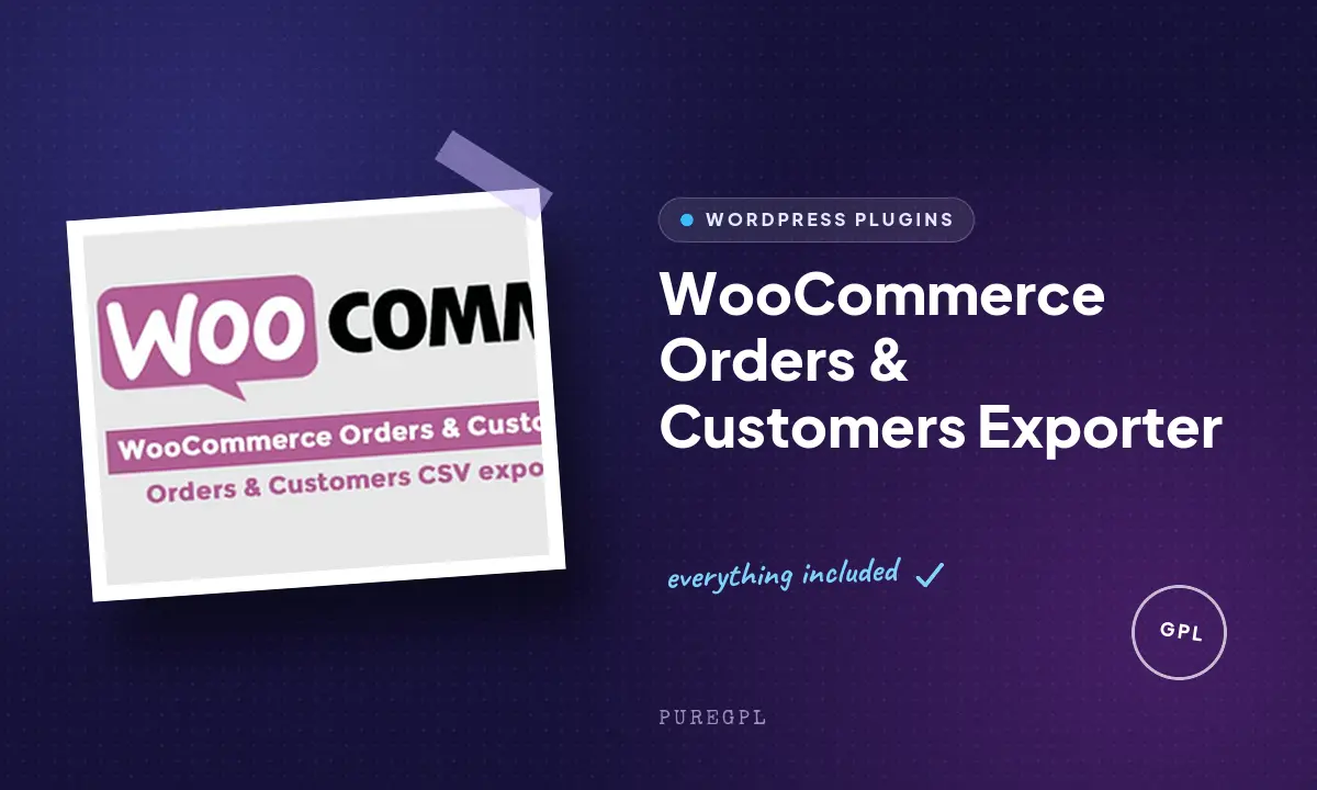 WooCommerce Orders & Customers Exporter
