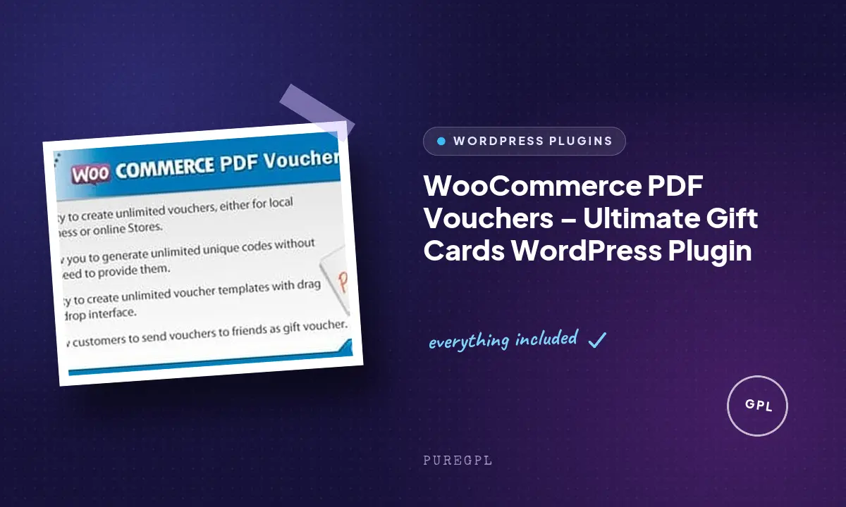 WooCommerce PDF Vouchers – Ultimate Gift Cards WordPress Plugin