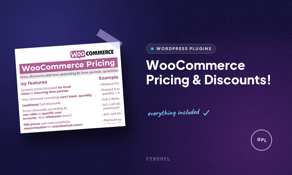 WooCommerce Pricing & Discounts!