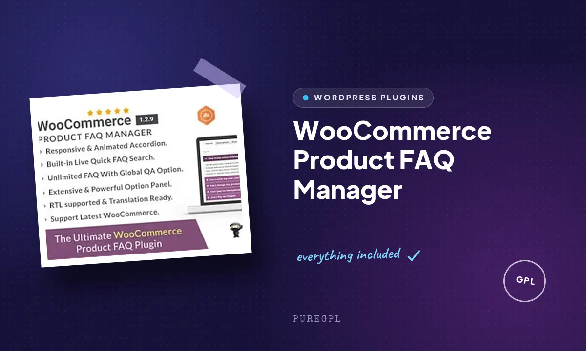 WooCommerce Product FAQ Manager