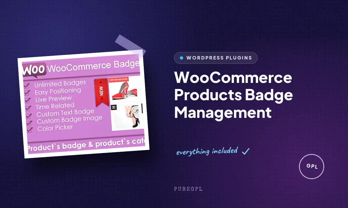 WooCommerce Products Badge Management