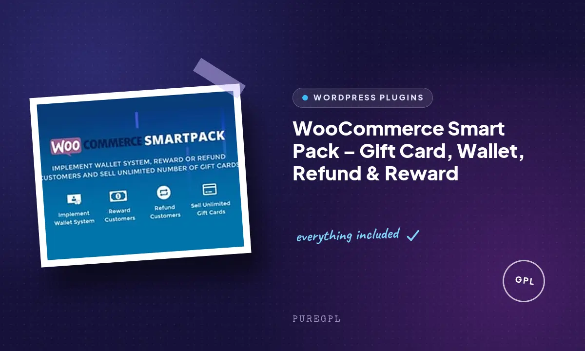 WooCommerce Smart Pack – Gift Card, Wallet, Refund & Reward