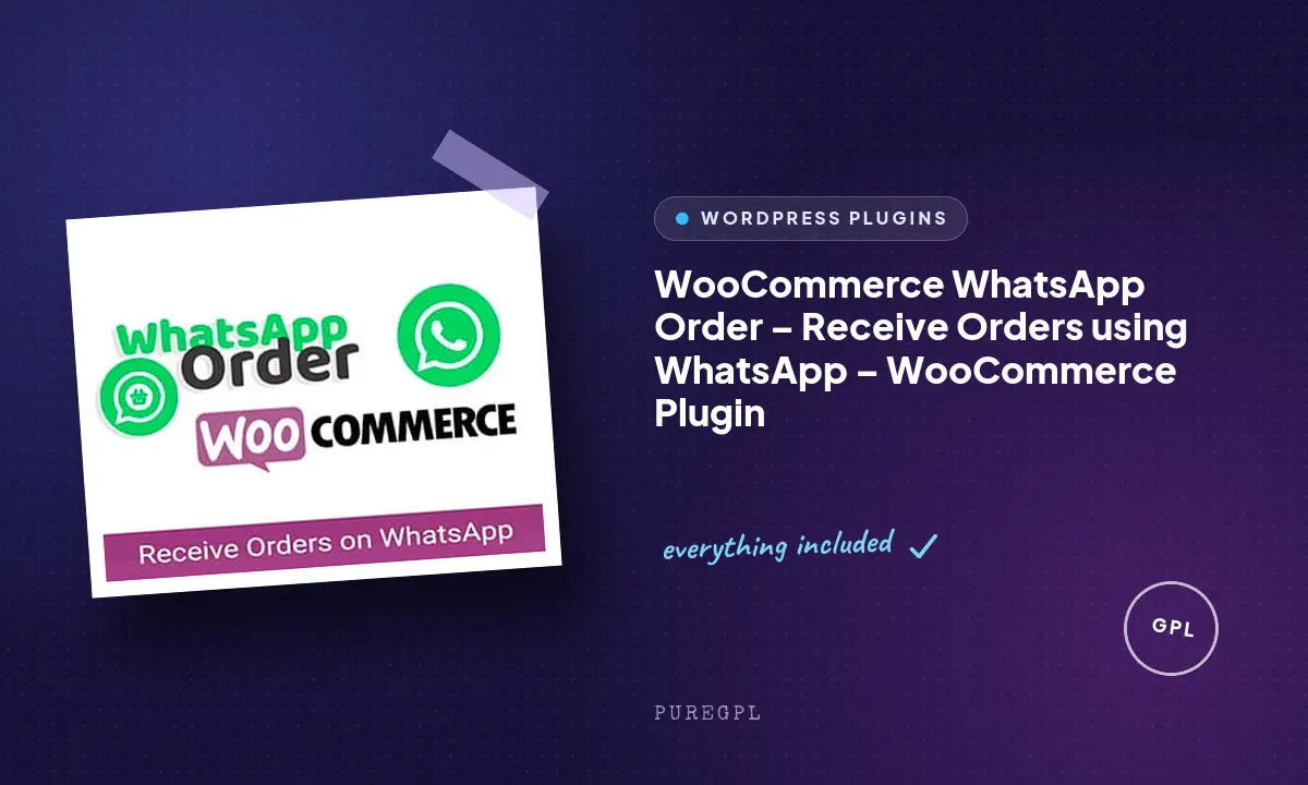 WooCommerce WhatsApp Order – Receive Orders using WhatsApp – WooCommerce Plugin