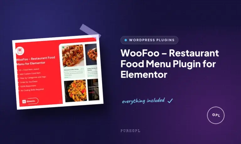 woofoo restaurant food menu plugin for elementor