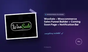 woosale woocommerce sales funnel builder coming soon page notification bar