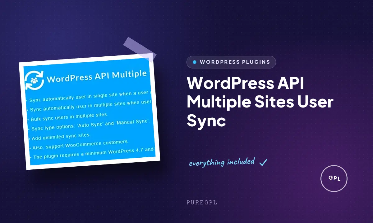 WordPress API Multiple Sites User Sync