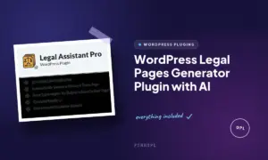 wordpress legal pages generator plugin with ai
