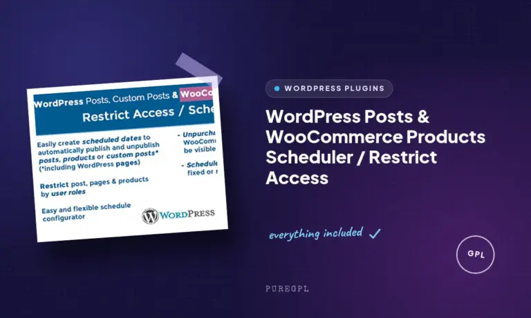wordpress posts woocommerce products scheduler restrict access