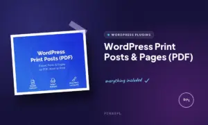 wordpress print posts pages pdf
