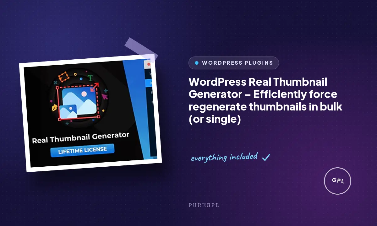 WordPress Real Thumbnail Generator – Efficiently force regenerate thumbnails in bulk (or single)