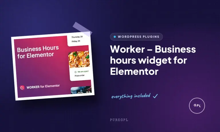 worker business hours widget for elementor