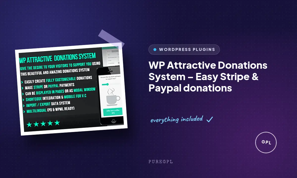 WP Attractive Donations System – Easy Stripe & Paypal donations