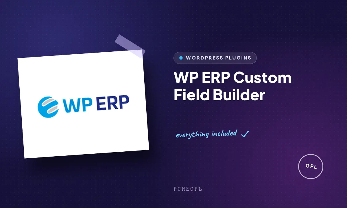Wp erp | Custom Field Builder