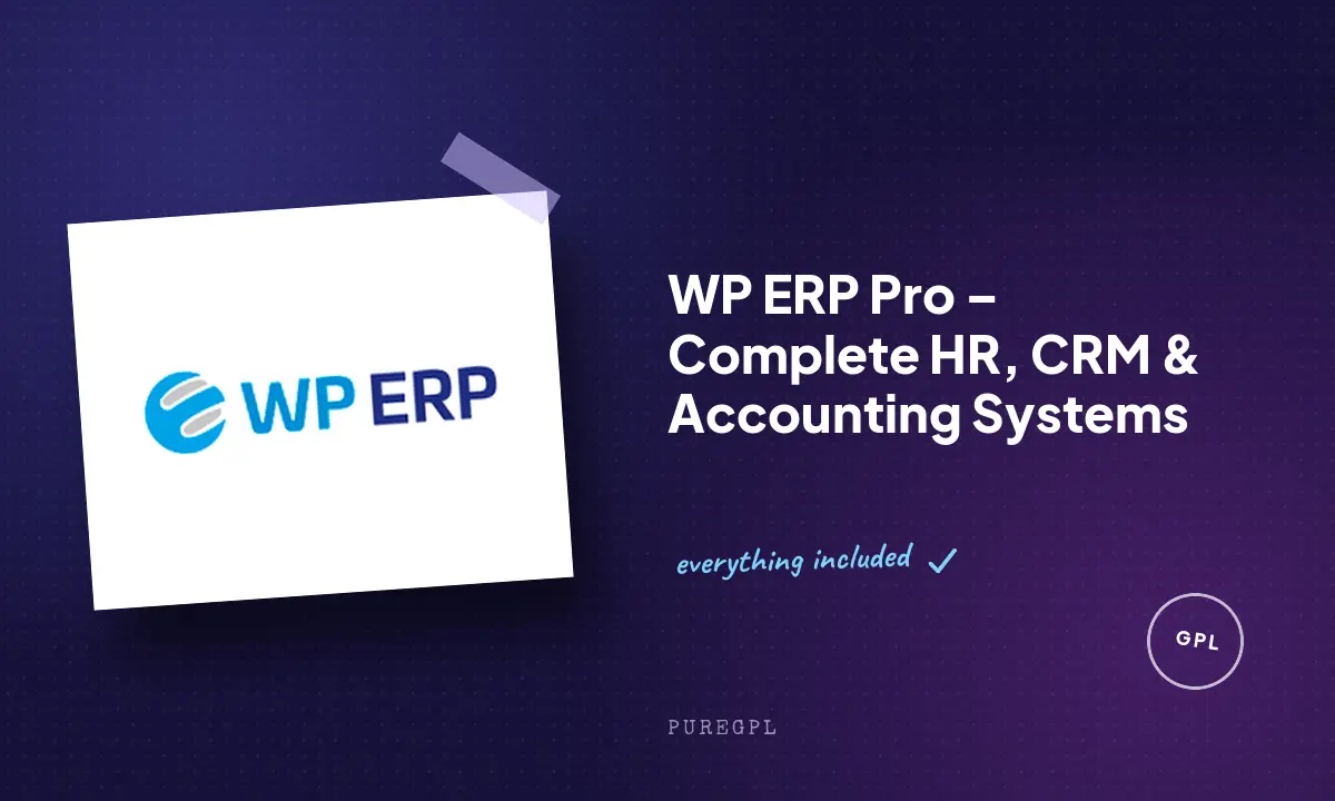 WP ERP Pro – Complete HR, CRM & Accounting Systems