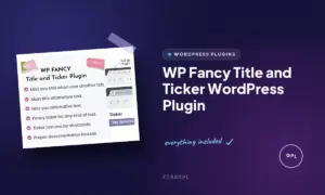 wp fancy title and ticker wordpress plugin