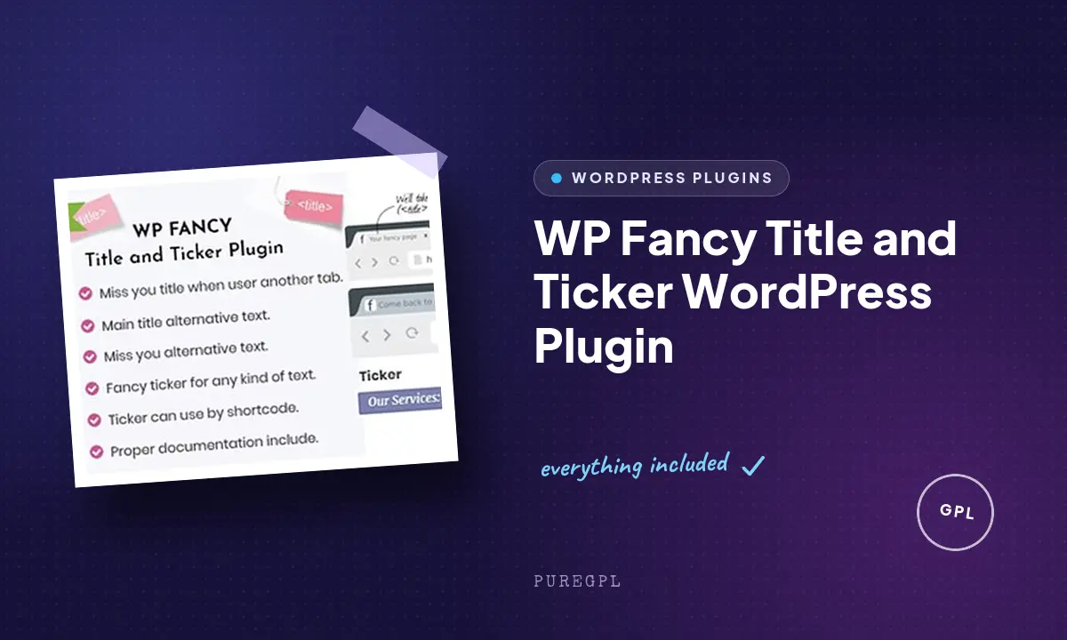 WP Fancy Title and Ticker WordPress Plugin