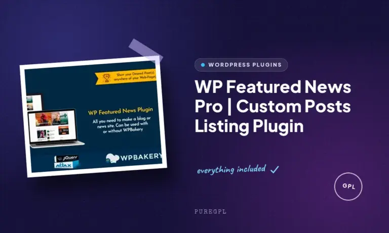 wp featured news pro custom posts listing plugin