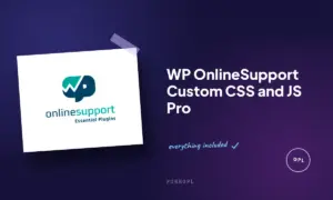 wp onlinesupport custom css and js pro
