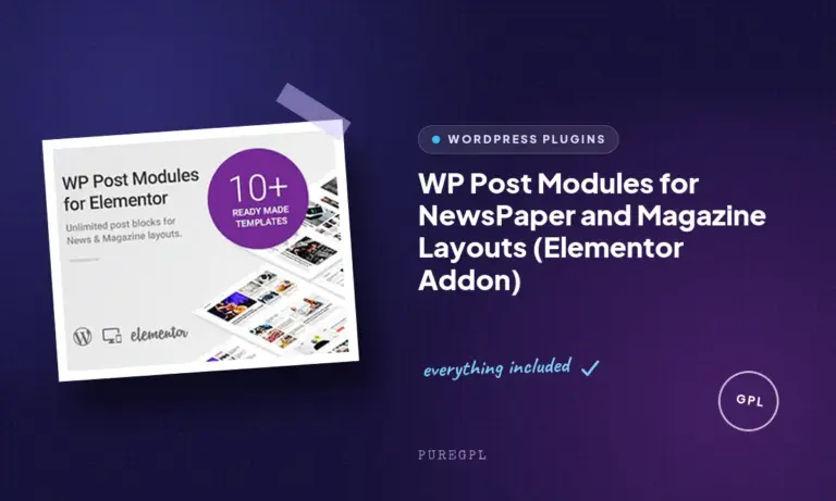 wp post modules for newspaper and magazine layouts elementor addon
