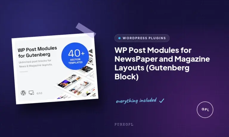 wp post modules for newspaper and magazine layouts gutenberg block
