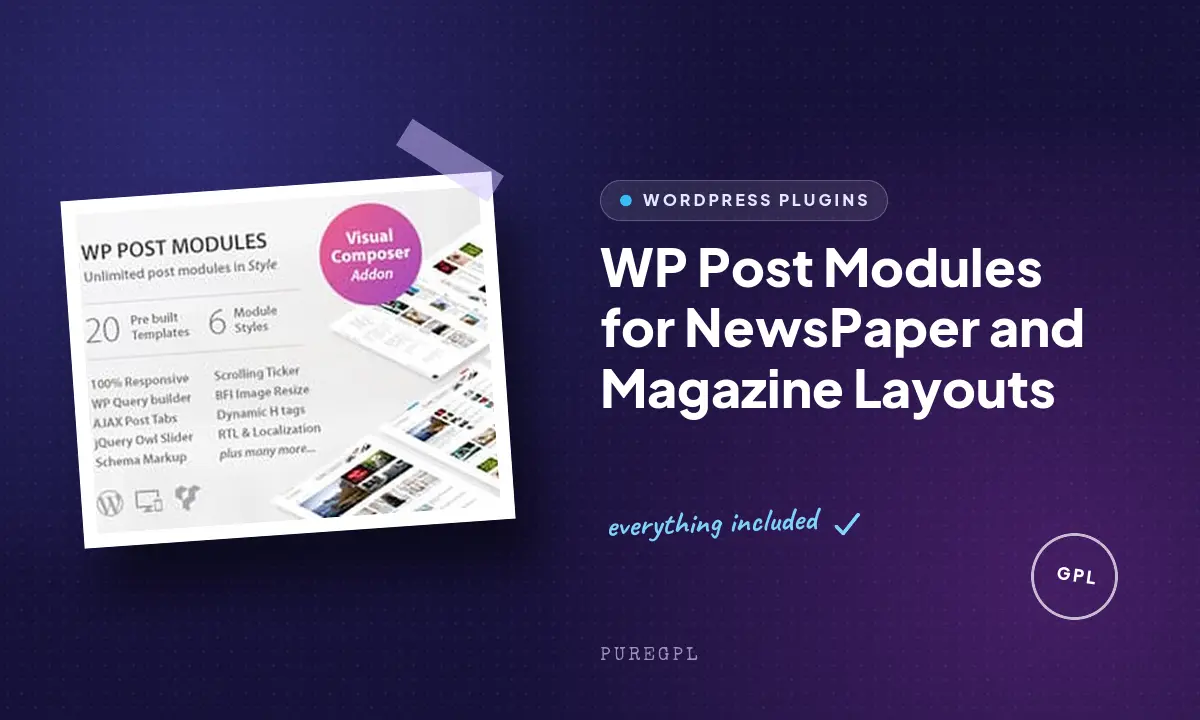 WP Post Modules for NewsPaper and Magazine Layouts